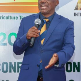 A delegate speaks during the AgriTec Africa International Exhibition and Conference launch at KICC, Nairobi.