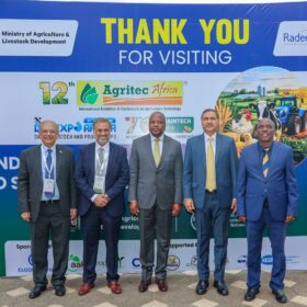 Government officials and partners tour exhibition stands during AgriTec Africa 2026.