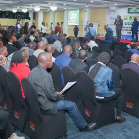 Delegates attend the AgriTec Africa International Exhibition and Conference launch session at KICC, Nairobi.