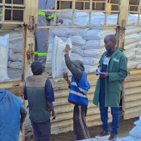 Fertilizer consignments are received and organized for onward distribution to farmers.