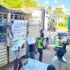 Trucks carrying top-dressing fertilizer arrive at the National Cereals and Produce Board depot in Eldoret.