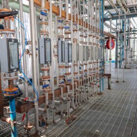Processing equipment at West Valley Sugar Company, where the Government is encouraging expanded industrial use of sugarcane by-products.