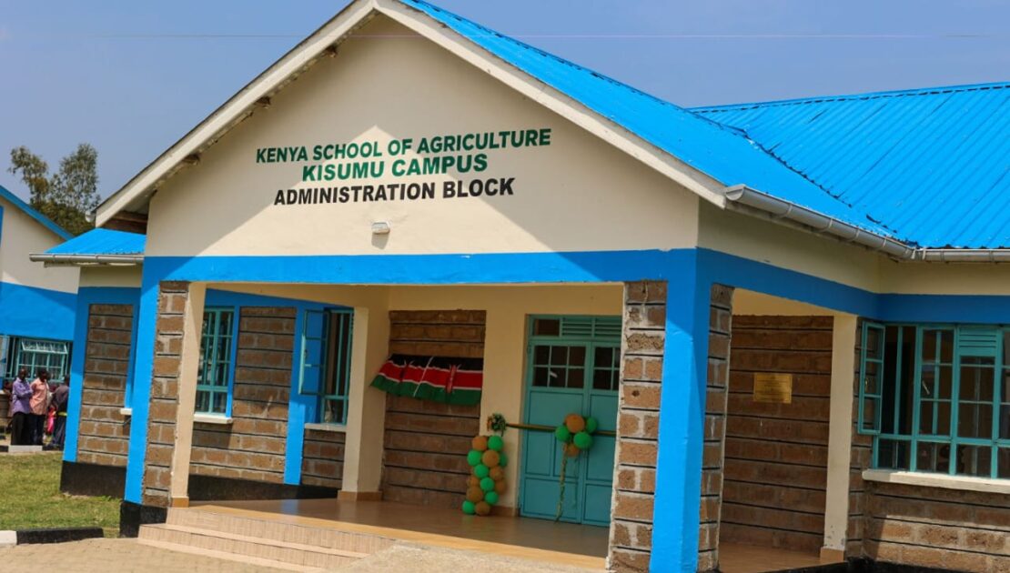 Agriculture Principal Secretary Dr. Kiprono Ronoh, CBS, during the official handing over of Pap Konam Agricultural Training Centre in Seme Constituency, Kisumu County.