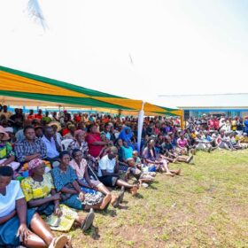 Agriculture Principal Secretary Dr. Kiprono Ronoh, CBS, during the official handing over of Pap Konam Agricultural Training Centre in Seme Constituency, Kisumu County.