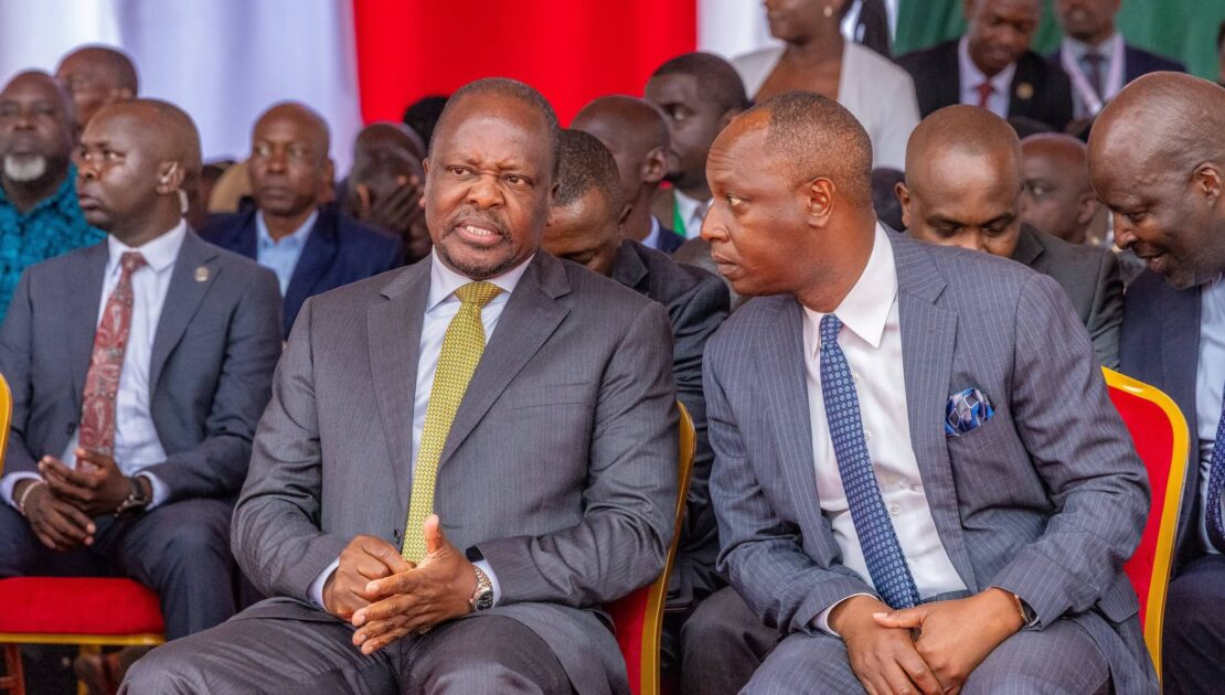 Deputy President Kithure Kindiki and CS Mutahi Kagwe at the Agriculture and Food Systems Transformation Summit 2026.